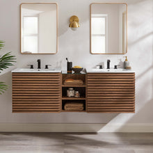 Load image into Gallery viewer, Render 62" Wall-Mount Double Sink Bathroom Vanity by Modway