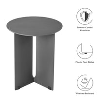 Load image into Gallery viewer, Tecton Outdoor Patio Aluminum Side Table by Modway