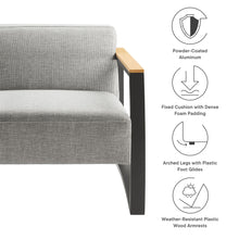 Load image into Gallery viewer, Sauve Outdoor Patio Aluminum and Fabric Armchair by Modway