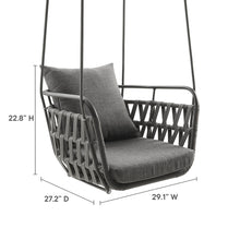 Load image into Gallery viewer, Kaliah Outdoor Patio Aluminum Swing Chair by Modway