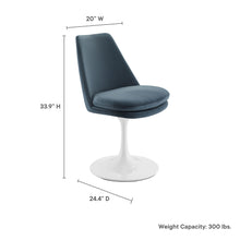 Load image into Gallery viewer, Lippa Performance Velvet Swivel Dining Chair by Modway