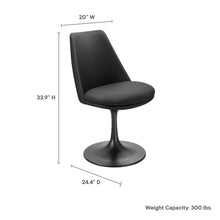 Load image into Gallery viewer, Lippa Vegan Leather Swivel Dining Chair by Modway