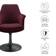 Load image into Gallery viewer, Lippa Performance Velvet Swivel Dining Armchair by Modway