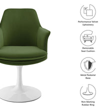 Load image into Gallery viewer, Lippa Performance Velvet Swivel Dining Armchair by Modway
