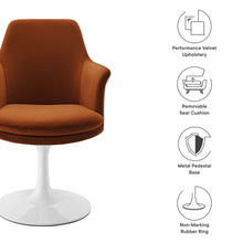 Load image into Gallery viewer, Lippa Performance Velvet Swivel Dining Armchair by Modway