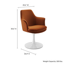 Load image into Gallery viewer, Lippa Performance Velvet Swivel Dining Armchair by Modway