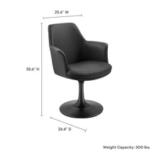 Load image into Gallery viewer, Lippa Vegan Leather Swivel Dining Armchair by Modway