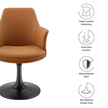 Load image into Gallery viewer, Lippa Vegan Leather Swivel Dining Armchair by Modway
