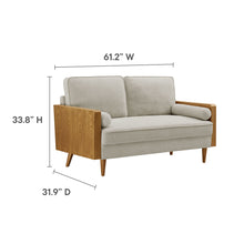 Load image into Gallery viewer, Kellan Heathered Weave Fabric Loveseat by Modway