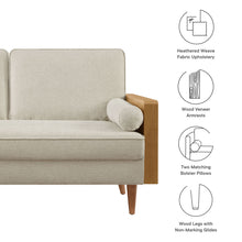 Load image into Gallery viewer, Kellan Heathered Weave Fabric Loveseat by Modway