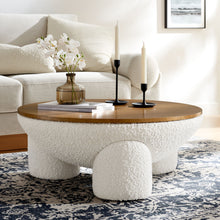 Load image into Gallery viewer, Tridome Round Boucle Upholstered Storage Coffee Table by Modway