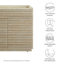 Load image into Gallery viewer, Render 36" Faux Travertine Bathroom Vanity Cabinet (Sink Not Included) by Modway