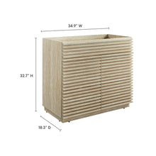 Load image into Gallery viewer, Render 36" Faux Travertine Bathroom Vanity Cabinet (Sink Not Included) by Modway