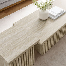 Load image into Gallery viewer, Render Nesting Faux Travertine Coffee Tables Set of 2 by Modway