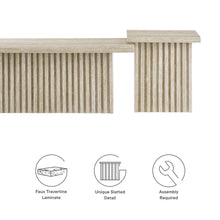 Load image into Gallery viewer, Render Nesting Faux Travertine Coffee Tables Set of 2 by Modway