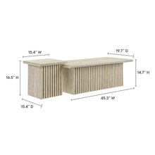 Load image into Gallery viewer, Render Nesting Faux Travertine Coffee Tables Set of 2 by Modway
