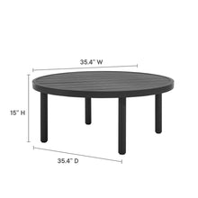 Load image into Gallery viewer, Terrace 35" Outdoor Patio Aluminum Round Coffee Table by Modway