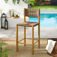 Load image into Gallery viewer, Parkland Outdoor Patio Rattan and Aluminum Counter Stools Set of 2 by Modway