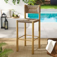 Load image into Gallery viewer, Parkland Outdoor Patio Rattan and Aluminum Bar Stools Set of 2 by Modway