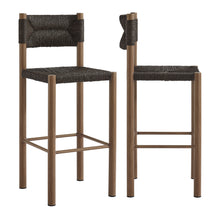 Load image into Gallery viewer, Parkland Outdoor Patio Rattan and Aluminum Bar Stools Set of 2 by Modway