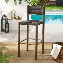 Load image into Gallery viewer, Parkland Outdoor Patio Rattan and Aluminum Bar Stools Set of 2 by Modway
