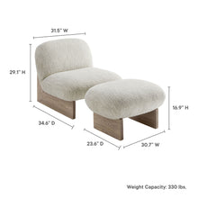 Load image into Gallery viewer, Loyal Boucle Fabric Accent Chair and Ottoman Set by Modway