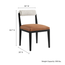 Load image into Gallery viewer, Kai Boucle and Vegan Leather Dining Chair by Modway