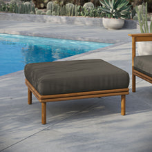 Load image into Gallery viewer, Wren Outdoor Patio Teak Wood Ottoman by Modway