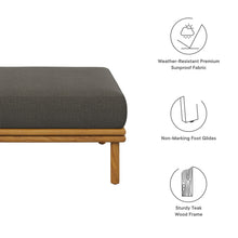 Load image into Gallery viewer, Wren Outdoor Patio Teak Wood Ottoman by Modway