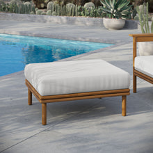 Load image into Gallery viewer, Wren Outdoor Patio Teak Wood Ottoman by Modway