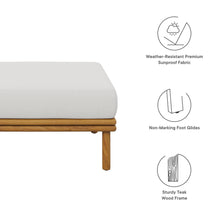 Load image into Gallery viewer, Wren Outdoor Patio Teak Wood Ottoman by Modway
