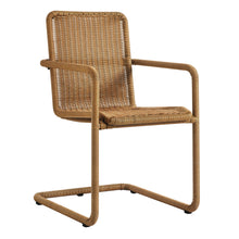 Load image into Gallery viewer, Abacus 7-Piece Rectangular Outdoor Patio Aluminum Dining Table Set with Rattan Armchairs by Modway