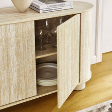 Load image into Gallery viewer, Overture 63Ó Oval Faux Travertine Sideboard by Modway