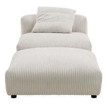 Load image into Gallery viewer, Solace Modular Corduroy Upholstered Armless Chair and Ottoman Set by Modway
