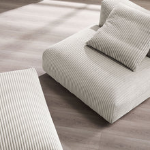 Load image into Gallery viewer, Solace Modular Corduroy Upholstered Armless Chair and Ottoman Set by Modway