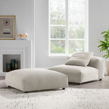 Load image into Gallery viewer, Solace Modular Corduroy Upholstered Armless Chair and Ottoman Set by Modway