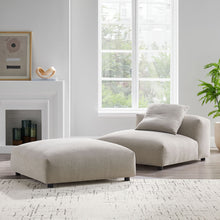 Load image into Gallery viewer, Solace Modular Upholstered Fabric Armless Chair and Ottoman Set by Modway