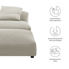 Load image into Gallery viewer, Solace Modular Upholstered Fabric Armless Chair and Ottoman Set by Modway