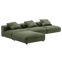 Load image into Gallery viewer, Solace 4-Piece Modular Corduroy Upholstered Sectional Sofa by Modway