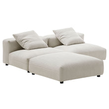 Load image into Gallery viewer, Solace 3-Piece Modular Corduroy Upholstered Sectional Sofa by Modway