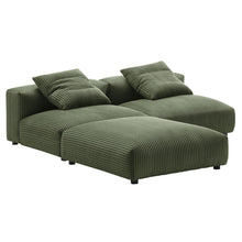 Load image into Gallery viewer, Solace 3-Piece Modular Corduroy Upholstered Sectional Sofa by Modway