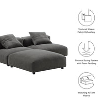 Load image into Gallery viewer, Solace 3-Piece Modular Upholstered Fabric Sectional Sofa by Modway