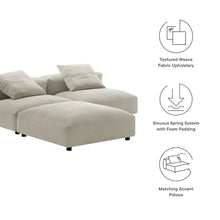 Load image into Gallery viewer, Solace 3-Piece Modular Upholstered Fabric Sectional Sofa by Modway