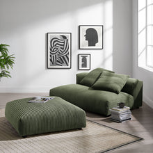 Load image into Gallery viewer, Solace Modular Corduroy Upholstered Armless Loveseat and Ottoman Set by Modway