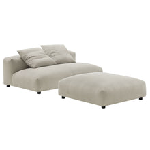 Load image into Gallery viewer, Solace Modular Upholstered Fabric Armless Loveseat and Ottoman Set by Modway