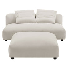 Load image into Gallery viewer, Solace Modular Upholstered Fabric Armless Loveseat and Ottoman Set by Modway