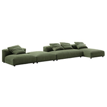 Load image into Gallery viewer, Solace 4-Piece Modular Corduroy Upholstered Sectional Sofa With Ottoman by Modway