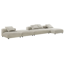 Load image into Gallery viewer, Solace 4-Piece Modular Upholstered Fabric Sectional Sofa With Ottoman by Modway