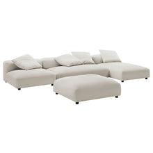 Load image into Gallery viewer, Solace 4-Piece Modular Upholstered Fabric Sectional Sofa With Ottoman by Modway