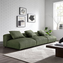 Load image into Gallery viewer, Solace 3-Piece Modular Corduroy Upholstered Sofa by Modway